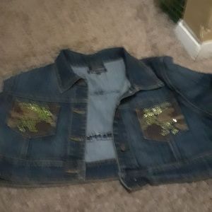 Crop jean jacket
